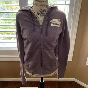 Roots Tops Euc Roots Womens Full Zip Hoodie Heather Purple